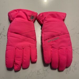 Spyder Vibrant Pink Ski Gloves